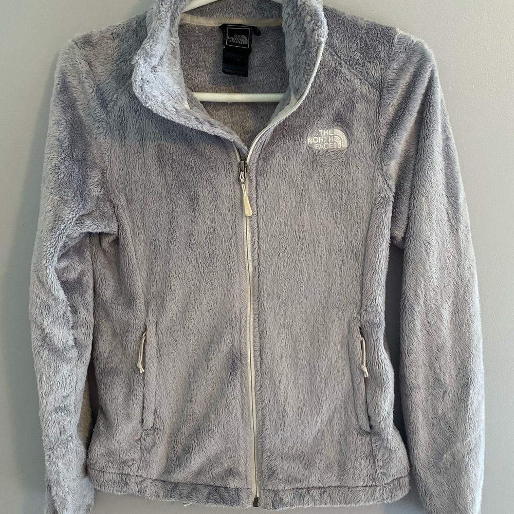 Grey North Face Fuzzy Jacket!